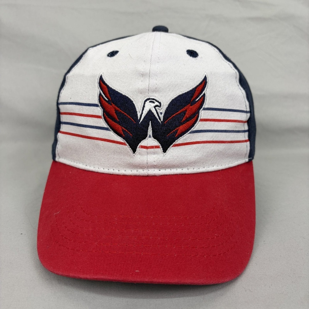 NHL Washington Capitals Snapback Hat Mens OSFA Red White Navy Weagle Logo